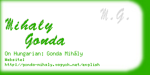 mihaly gonda business card