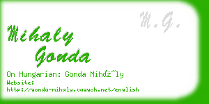 mihaly gonda business card